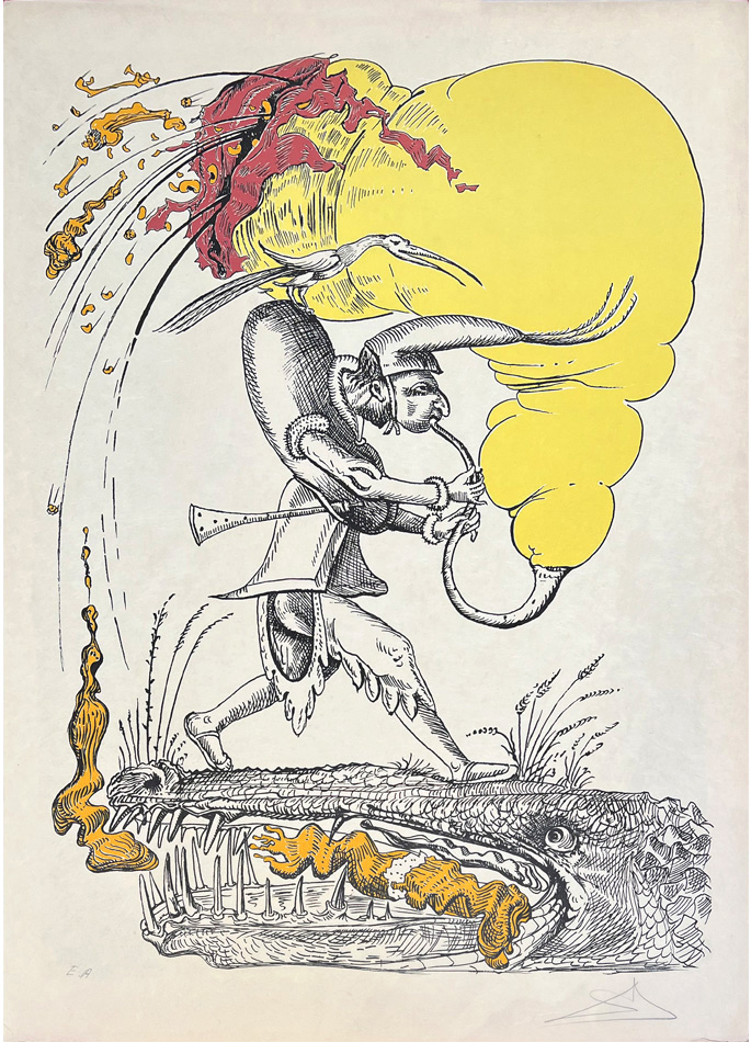 Dalí - Les songes drolatiques de Pantagruel Rabelais lithographie