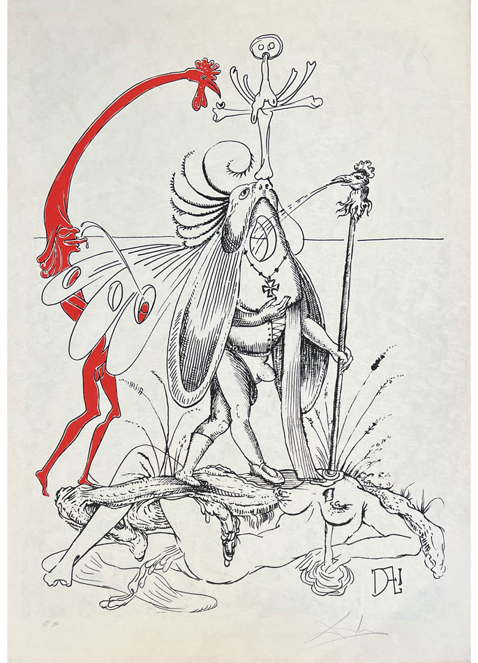 Dalí - Les songes drolatiques de Pantagruel Rabelais lithographie