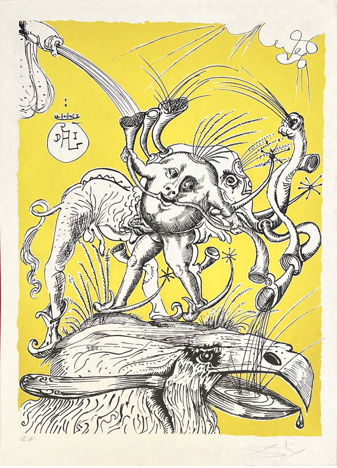 Dalí - Les songes drolatiques de Pantagruel Rabelais lithographie