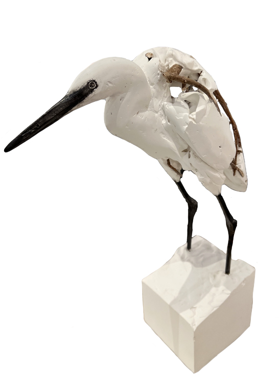 Hervé Bédouin Aigrette garzette 48 sculpture